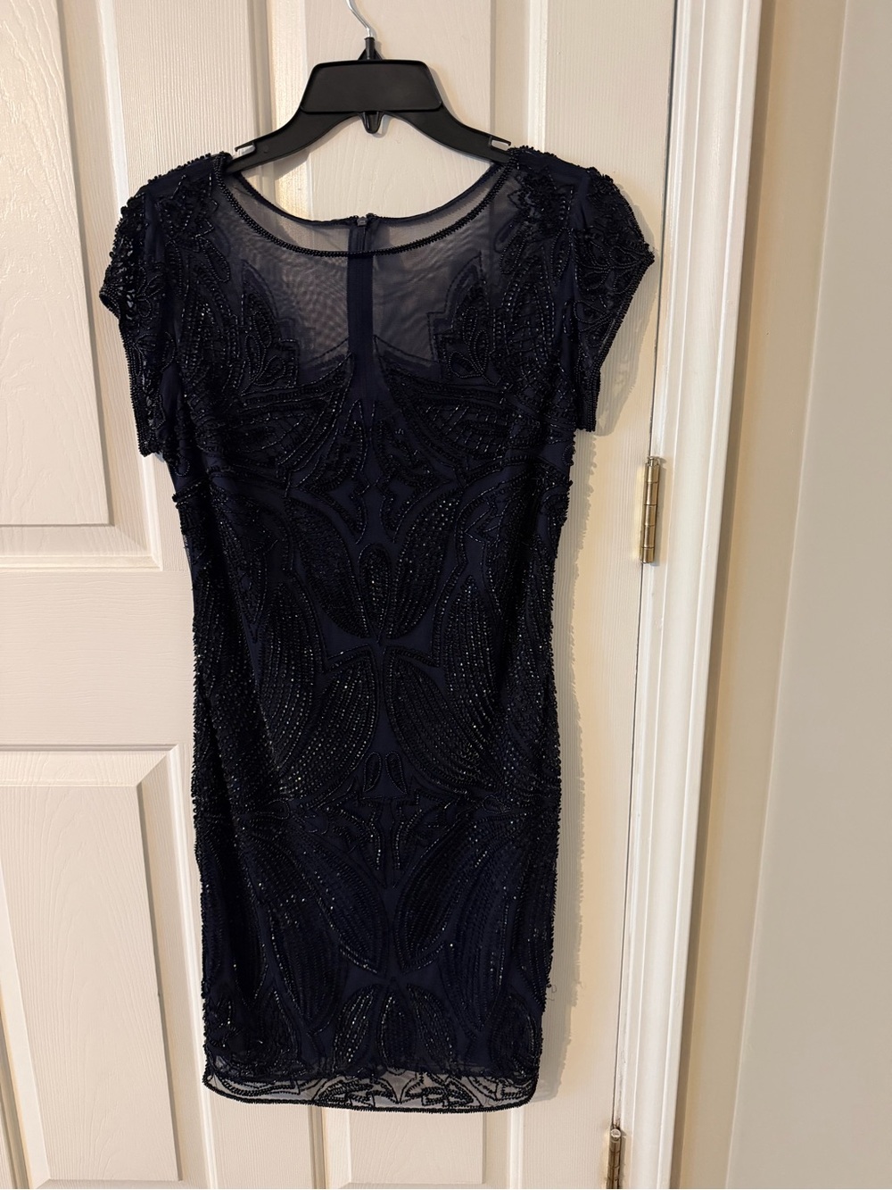 Women’s Navy Beaded Cocktail Dress